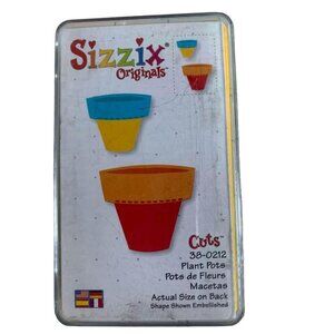 Sizzix Plant Pots Die Scrapbooking Crafting Embellishment Two Sizes 1.75"/1.25"